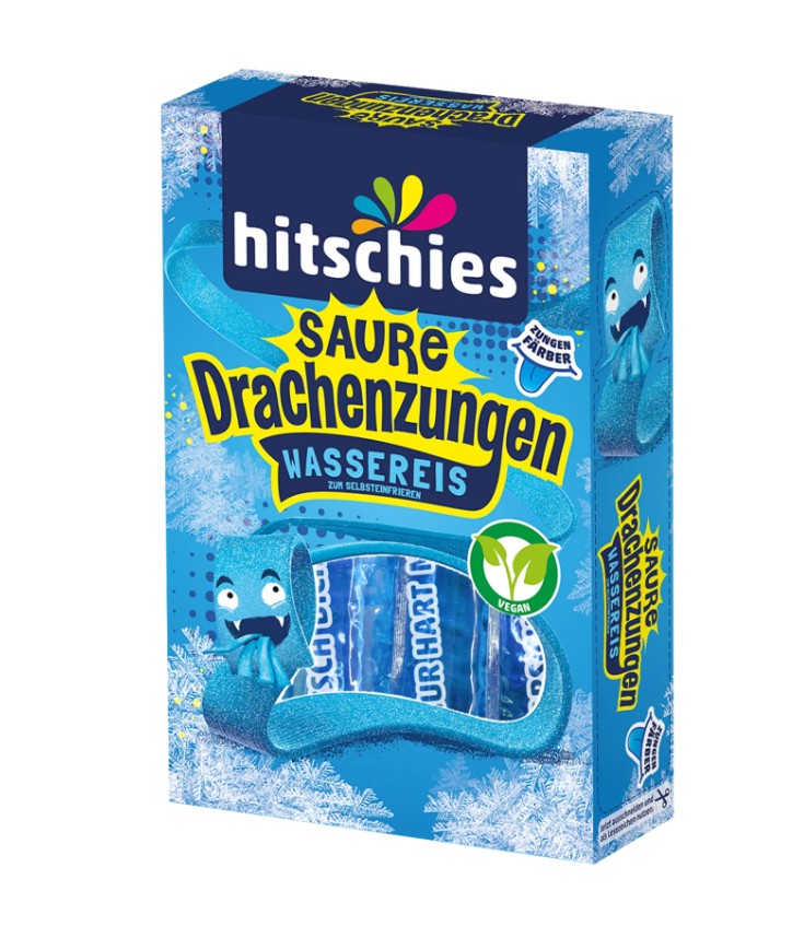 hitschies Saure Drachenzungen Wassereis blau 400 ml