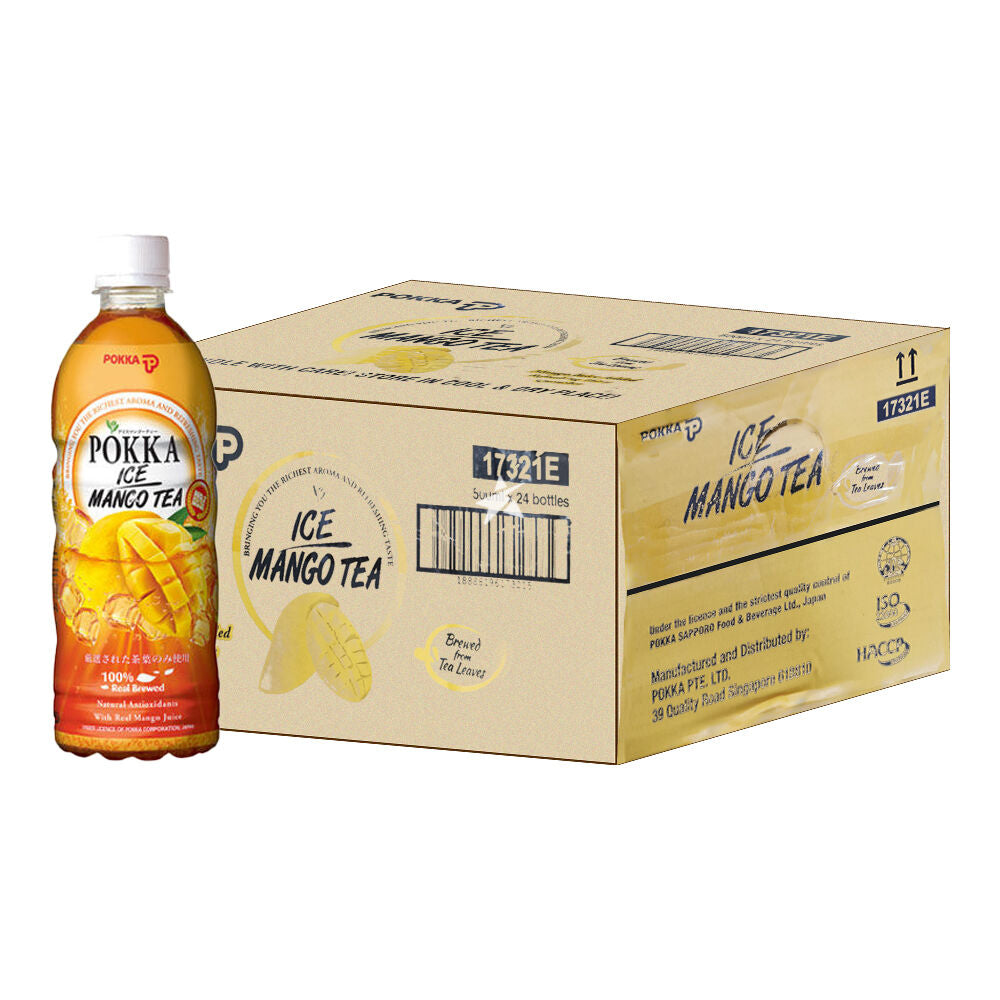 Pokka Ice Mango Tea – 24er Karton (24 × 500 ml) – Eistee mit Mango inkl. Pfand