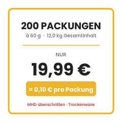 200 Packungen fuer 19,99 Euro
