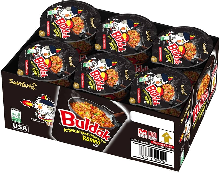 6x Samyang Buldak Hot Chicken Ramen Cup 80g