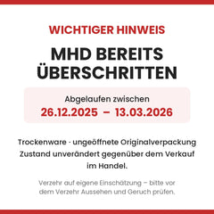 Hinweis MHD ueberschritten 26.12.2025 bis 13.03.2026