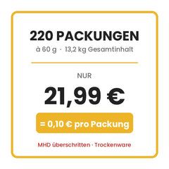 220 Packungen fuer 21,99 Euro