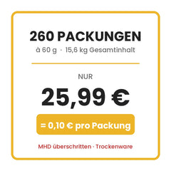 260 Packungen fuer 25,99 Euro