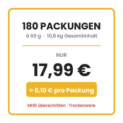 180 Packungen fuer 17,99 Euro